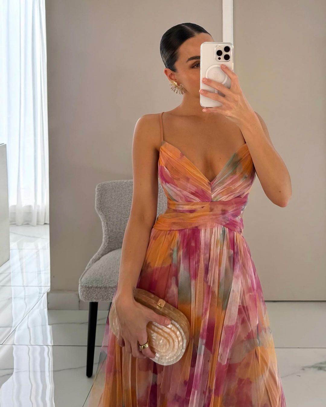 Giselle - long dress with floral print