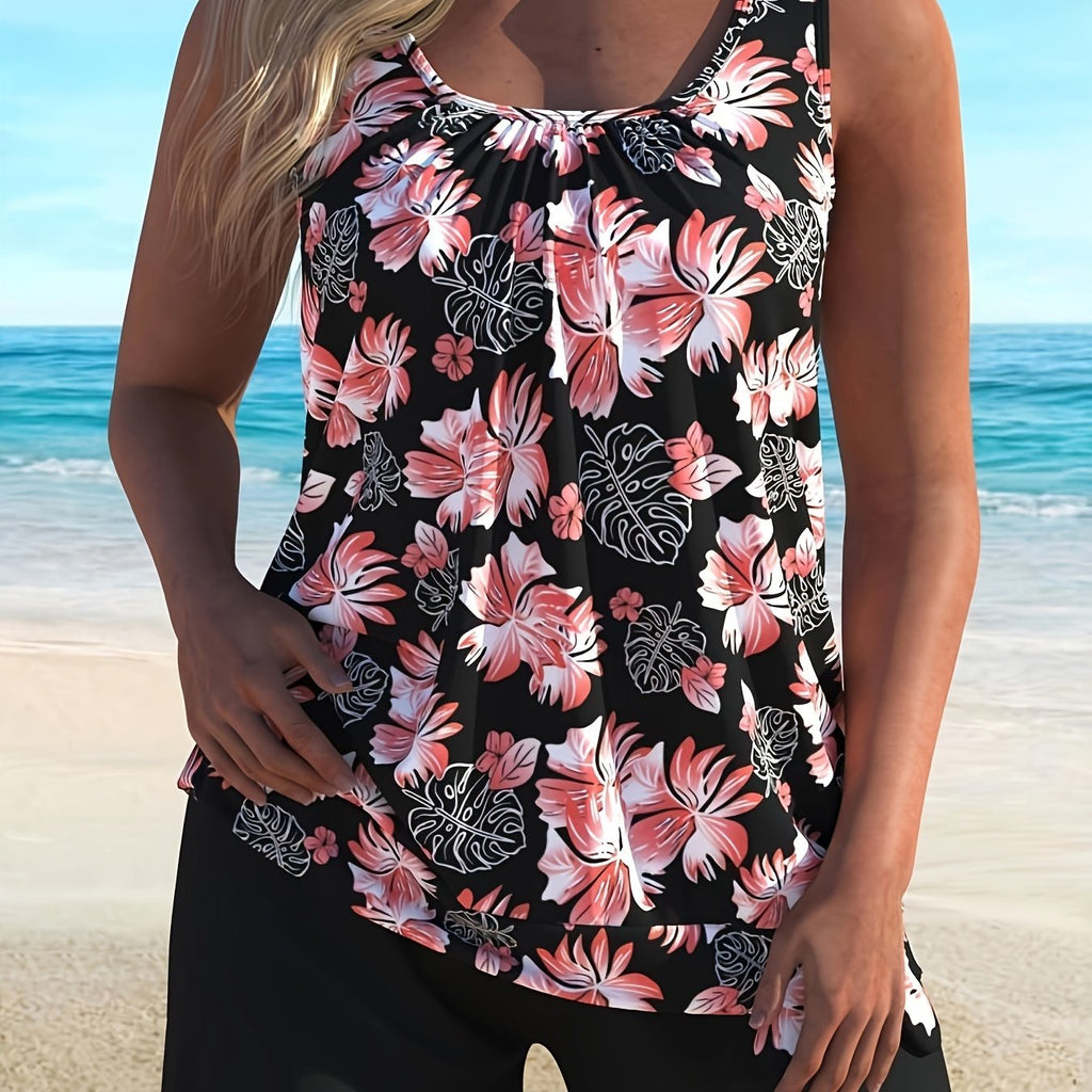 Sam - Floral Print Tankini Set